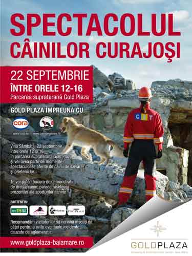 Foto: Spectacolul cainilor curajosi - Gold Plaza Baia Mare
