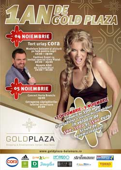 Afis 1 an de Gold Plaza 