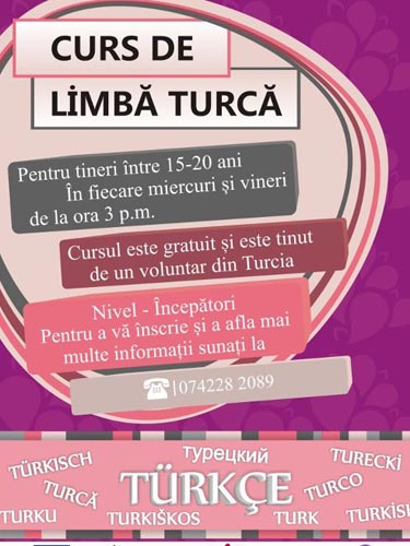 Foto afis curs de limba turca