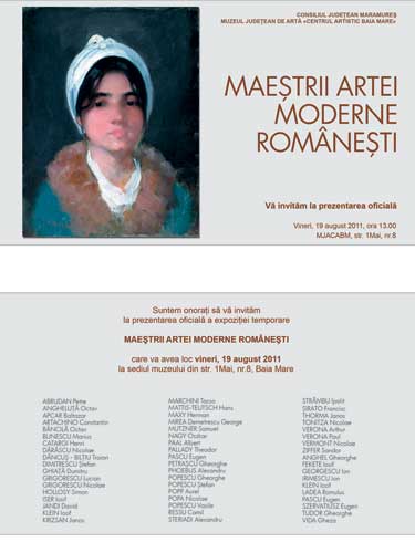 Foto afis Maestrii Artei Moderne romanesti