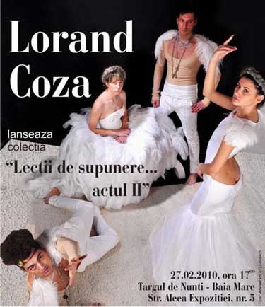 Afis Lorand Coza - colectie rochii de mireasa