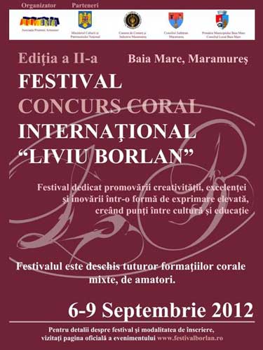 Afis Festivalul International Coral Liviu Borlan