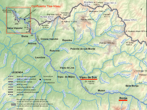 harta rau Viseu - Maramures