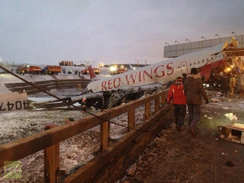 Foto: accident aviatic Moscova (c) RT