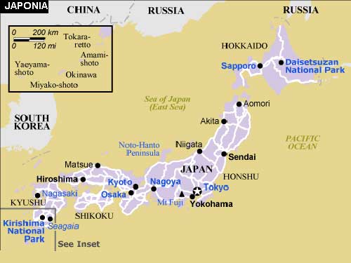 Japonia - harta