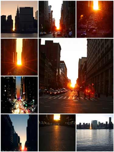 Fenomenul Manhattanhenge 