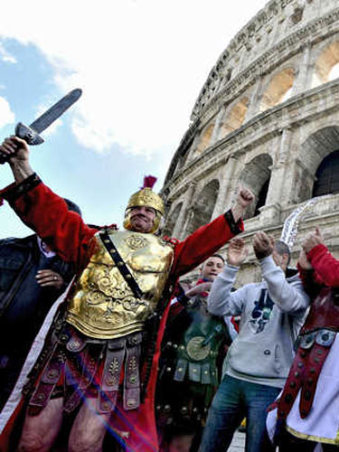 Foto: protest gladiatori - Roma