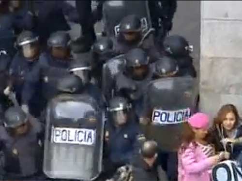 Proteste violente in Madrid - youtube.com