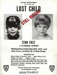 Etan Patz - disparut 25 mai 1979