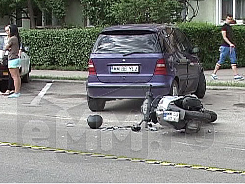 Foto: Accident scuter strada IL Caragiale (c) eMaramures.ro