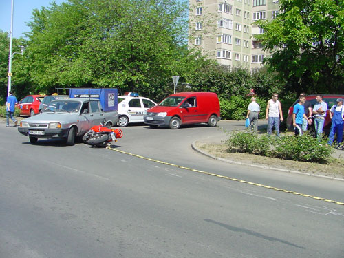 Accident motocicleta, Biblioteca Judeteana, Baia Mare