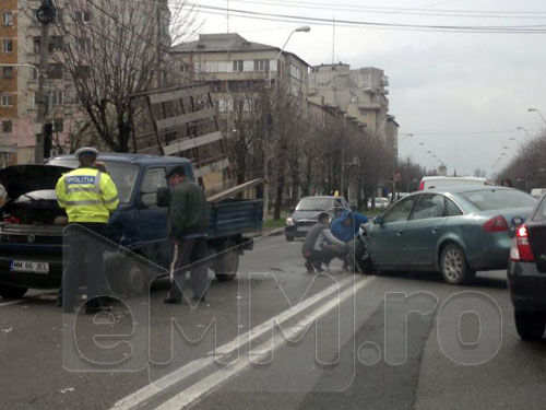 Foto: Accident bulevardul Decebal (c) eMaramures.ro