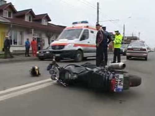 Motociclist ranit Crenguta, Baia Mare