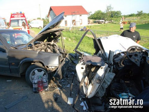 Foto: accident de circulatie - Ciuperceni, Satu Mare (c) szatmar.ro