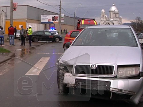 Foto: Accident strada George Cosbuc (c) eMaramures.ro