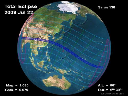 Foto eclipsa soare 22 iulie 2009