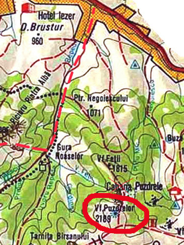 Foto: harta Pietrosul - Borsa