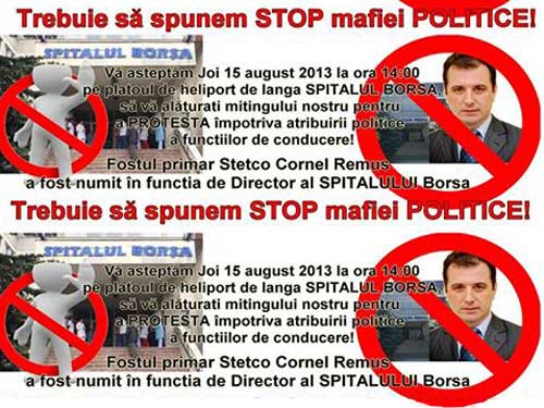 Afise impotriva lui Remus Stetco (c) facebook