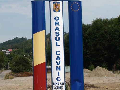 Foto: Intrarea in orasul Cavnic