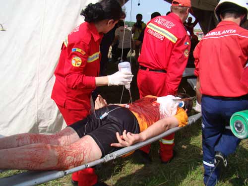 Simulare de accident aviatic (c) eMM.ro
