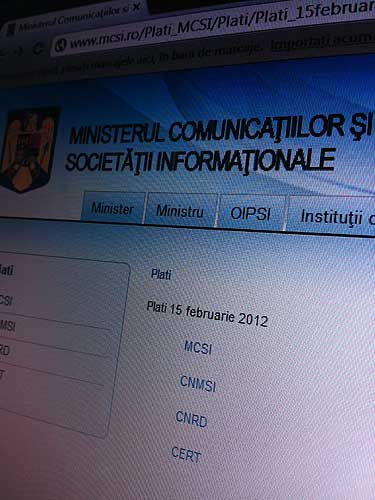 Foto: Ministerul Comunicatiilor - site Plati (c) eMaramures.ro