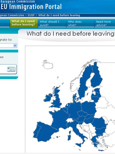 Foto: captura portal imigratie UE