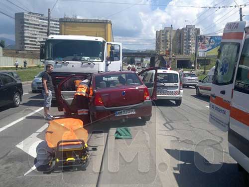 Accident la pasajul CFR din Baia Mare (c) eMM.ro