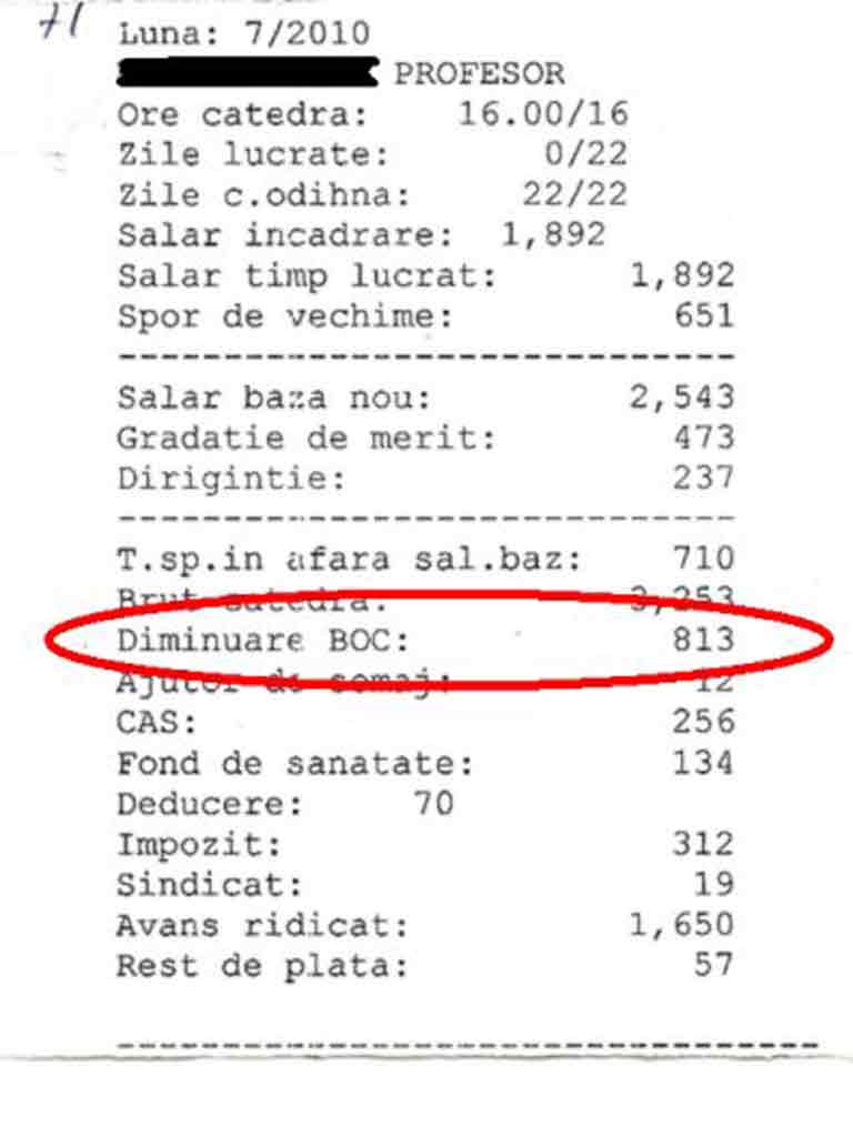 Foto fluturas diminuare Boc