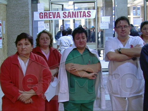Protest Sanitas, greva spitale