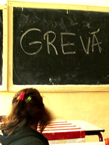 Foto greva in scoala