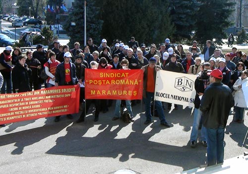 Foto: Protest Posta Romana