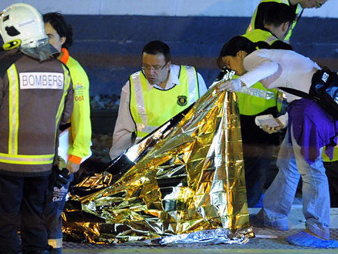 Foto accident tren Barcelona