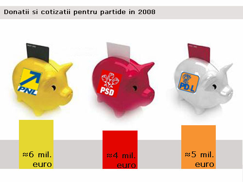 Foto pusculite porcusor - Donatii si cotizatii partide 2008 - PNL, PDL, PSD (c) eMaramures.ro
