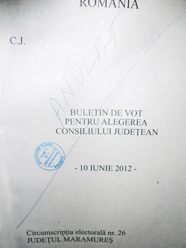 Buletin de vot 2012