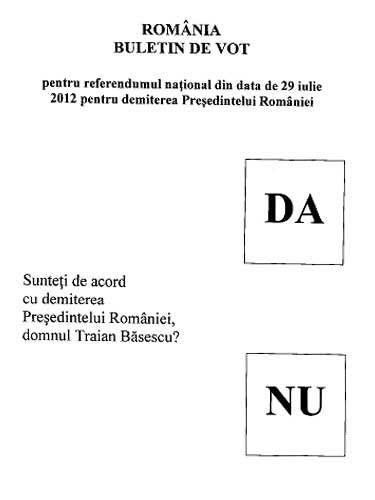 Buletin de vot pentru referendum (c) eMM.ro