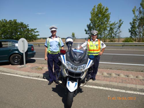 Foto: control trafic - autostrada Ungaria - politisti din Maramures