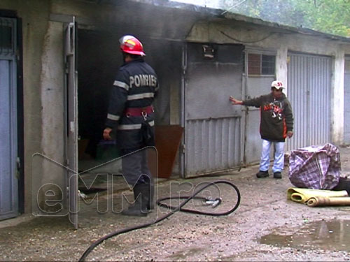 Foto: incendiu in garaj (c) eMaramures.ro