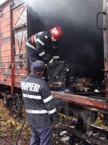 Foto: incendiu Gara CFR Baia Mare (c) eMaramures.ro