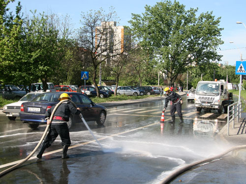 Strada George Cosbuc Baia Mare - interventie ISU