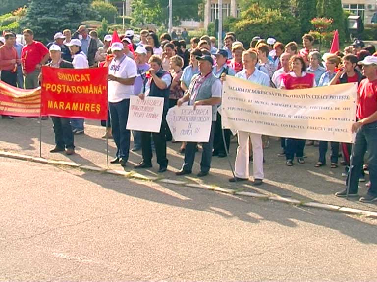 FOTO: Postasii protesteaza in Baia Mare (c) eMM.ro