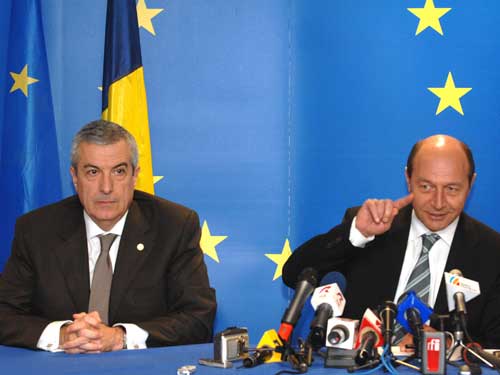 Foto Basescu si Tariceanu
