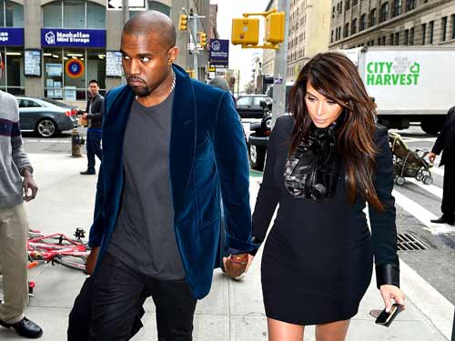 Kanye West&Kim Kardashian (c)rollingout.com