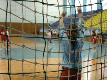 Aspect de la meciurile de minihandbal