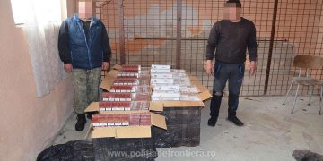 Focuri de avertisment, doi ucraineni cercetați pentru contrabandă și 20.000 pachete cu țigări confiscate la frontiera de nord