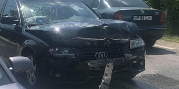 Carambol în Lăpușel: o femeie a fost rănită și patru autovehicule