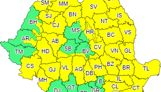 Un nou COD GALBEN de vreme rea pentru Maramureş, până în seara de vineri