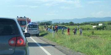 Accident la intrarea în Satulung – FOTO și VIDEO
