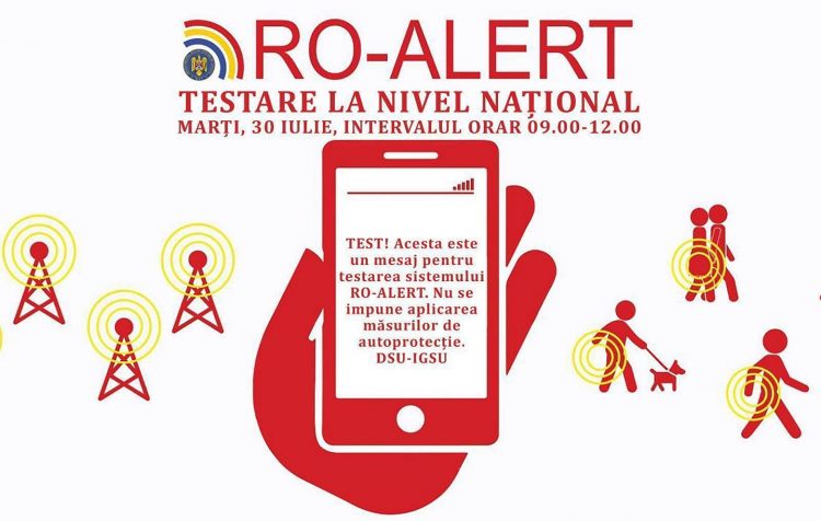 ATENŢIE! 30 iulie, o nouă serie de teste pentru RO-ALERT