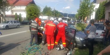 Accident cumplit pe Strada Vasile Lucaciu. GALERIE FOTO