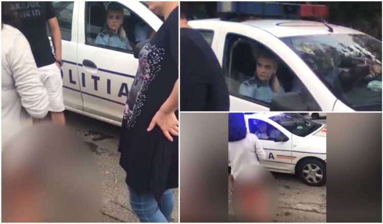 Doi poliţişti care au privit nepăsători o fată sângerând pe stradă sunt cercetaţi disciplinar